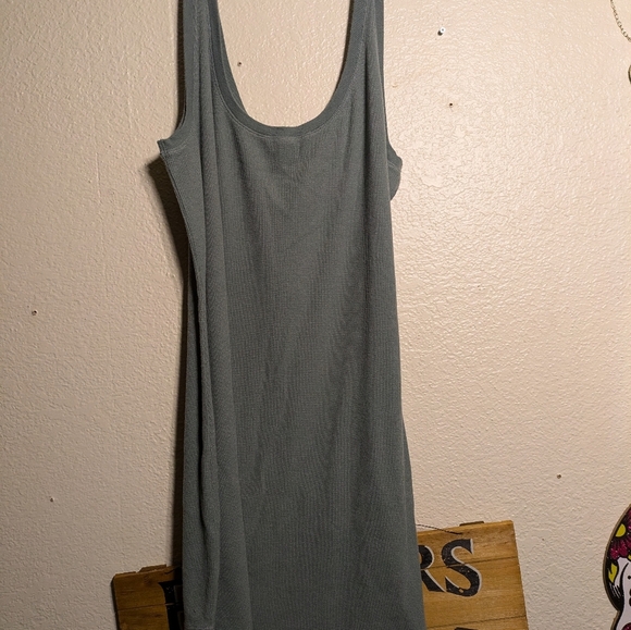 Victoria Secret Scoop Neck Sleeveless Dress in Gray Green Size Xl - Picture 4 of 5